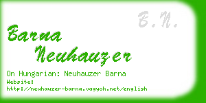 barna neuhauzer business card